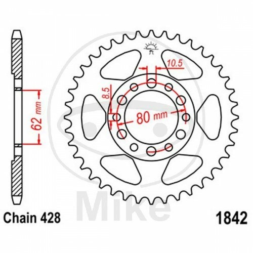 Crown teeth 428 black - 45,