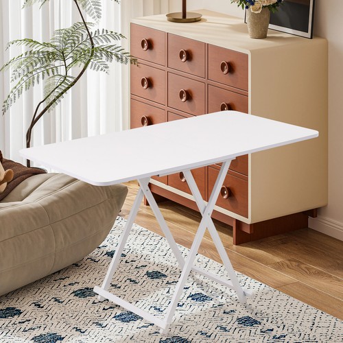 White folding table - folding, portable