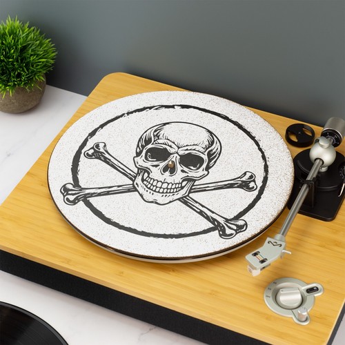 Skull crossbones record - skull,