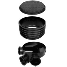 Underground Drainage Inspection Chamber Base Round Manhole Drain Cover 370mm