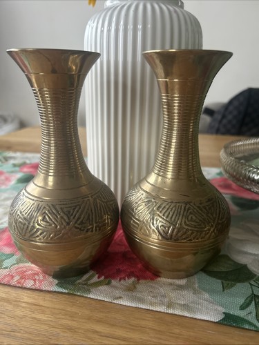 Vintage etched heavy brass - heavy,