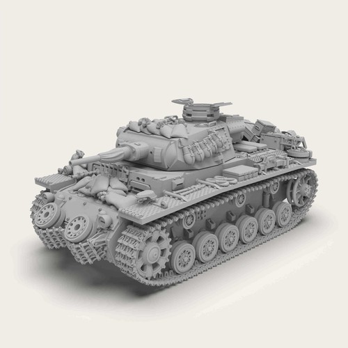 Printed german panzer - 1/72,