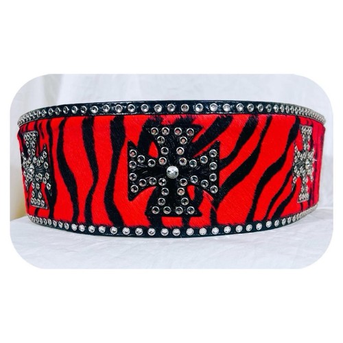 Red zebra print pony - zebra,