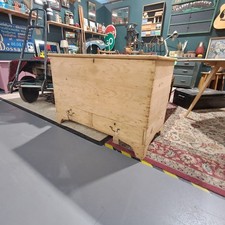 Antique Handmade Pine Mule Chest Blanket Box Trunk Storage