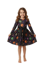 Girls Halloween Swing Dress