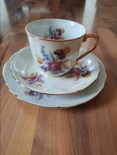 Rare Vintage Tea SET Gold Royal Czechoslovakia EPIAG Mother of Pearl  16 piece 