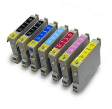 Set + extra BK Compatible (non-OEM) Printer Ink Cartridges to replace T0487