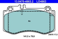 ATE 13.0470-4863.2 BRAKE PAD SET, DISC BRAKE FRONT AXLE FOR MERCEDES-BENZ
