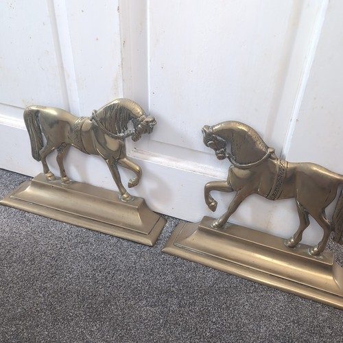 Vintage brass horse door - ,