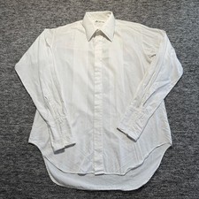 Gieves & Hawkes Dress Shirt Mens 15.5" Collar White Formal Tuxedo Double Cuff