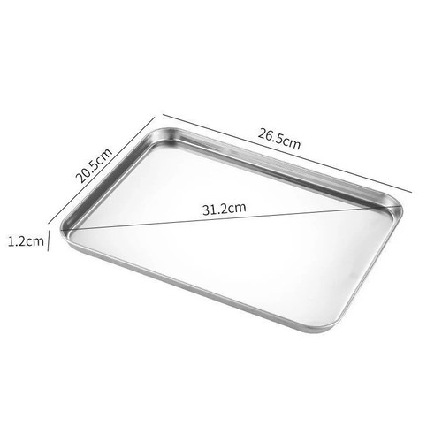 Stainless steel baking tray - stainless,
