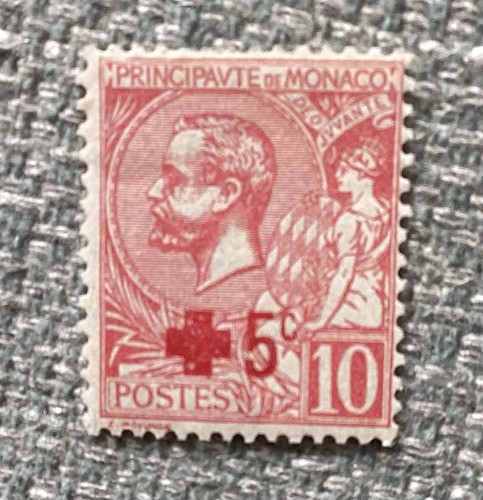Monaco 1914 10c - red, sg