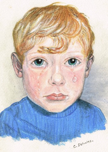 Vintage naive watercolour