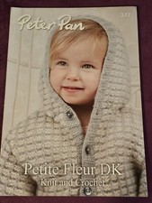 Peter Pan Petite Fleur DK Knit and Crochet Baby Knitting Pattern Book 377