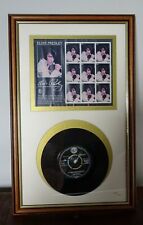 Vintage Limited Edition Framed Elvis Presley Postage Stamps & Record #58/100