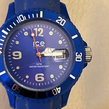 Ice-Watch Blue Quartz Watch with Silicone Strap Requires New Battery