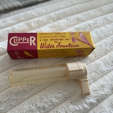 Vintage Clipper Bird Drinkers Cage Water Bottle Budgie 1960s pristine box! 