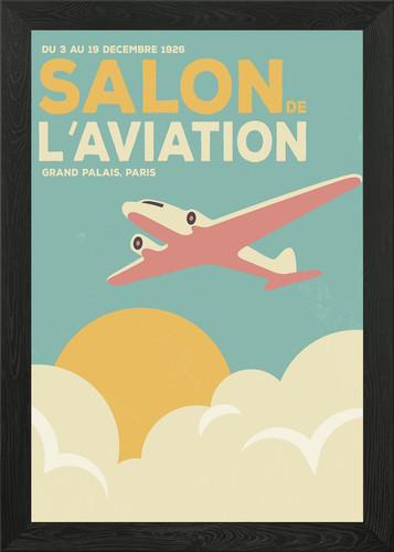 Vintage aviation poster - aviation, framed