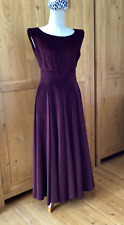 DROPPY and BROWNS Velvet Long Dress 10 Chest 34in Fit and Flare Style Cotton