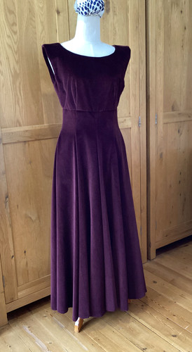 Droppy browns velvet - browns, dress