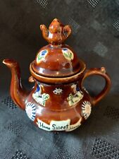 Vintage Bargeware Treacle Glaze Teapot - SMALL 10cm H