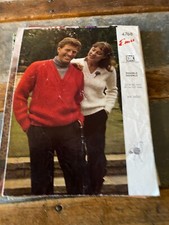 EMU Adults V-Neck Sweater Knitting Pattern DK 4768
