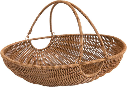 Handwoven wicker garden trug - trug, &