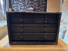 Vintage Moore & Wright Style Engineers Toolmakers Chest Box 8 Drawer Cabinet