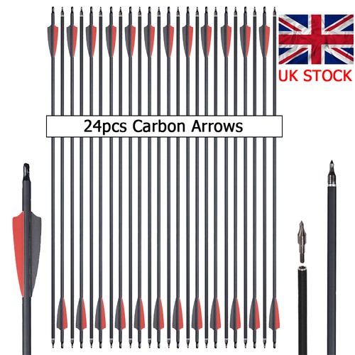 24pcs archery carbon - archery,