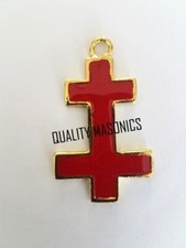 MASONIC REGALIA-Knights Templar (KT) Patriarchal Cross Collarette Jewel NEW