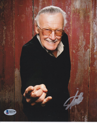 Stan lee signed silver with - lee,