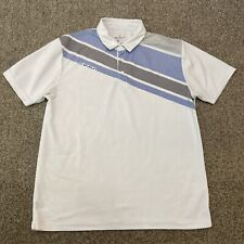 STUBURT Golf Polo Shirt White Short Sleeve Mens Large