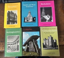 SIX ASSORTED PEVSNER'S  "THE BUILDINGS OF ENGLAND" PENGUIN. GOOD CONDITION.