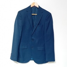 Moss Esq Mens 3 Peice Suit 36L Navy W32 L30 Smart Formal Occasion 