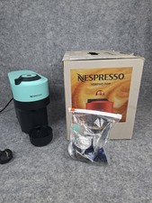 Nespresso Vertuo Pop Pod Coffee Machine Aqua Mint  Complete With Pods & Box