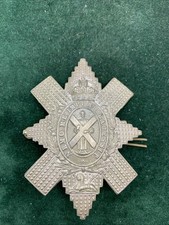 Black Watch Cap Badge White