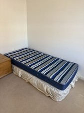 Cream Cotton Valance Sheet For A Single Bed