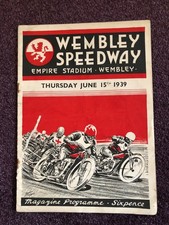 Speedway programme pre war