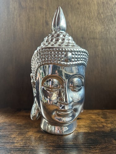 Ceramic silver chrome - silver, glazed