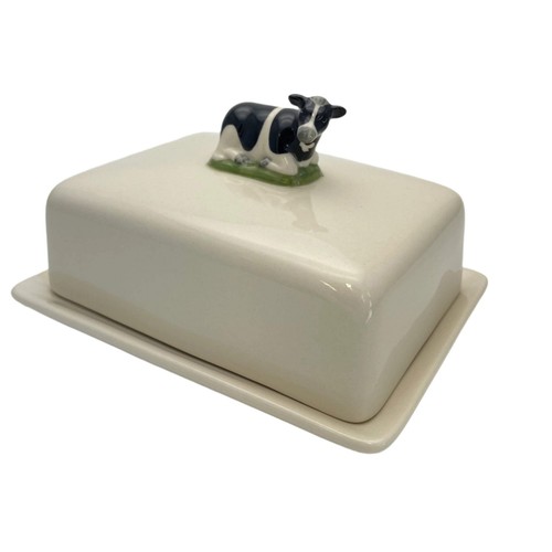 Friesian dairy cow butter dish - dairy,