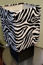 Zebra Print Lamp Shade BLACK