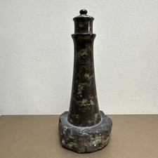 Cornish Serpentine Lighthouse on Rock 5.5" / 14cm One Piece Vintage