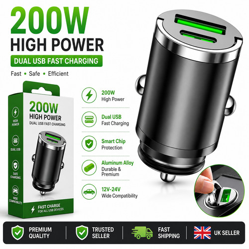 Fast car charger - 2, usb