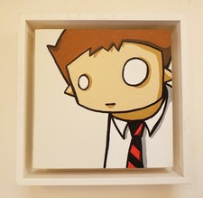 ChrisRWK 2010 Canvas Painting Graffiti Street Art Dface Invader Obey Sticker