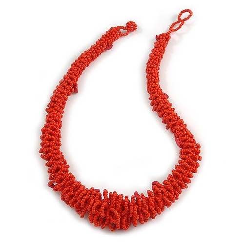 Chunky red glass - red, and