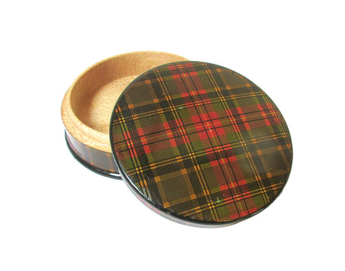 Antique tartanware round - antique,