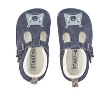 STARTRITE Cuddle Navy blue nubuck boys t-bar buckle pre-walkers shoes - UK 2.5H