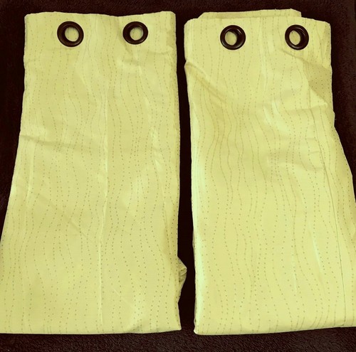 Pair faux silk - faux, eyelet