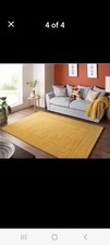 BOSTON BORDER WOOL RUGS OCHRE YELLOW 160 × 20 CM MEDWAY RETAIL £139 2 Available