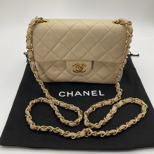 Chanel classic mini flap beige - mini,